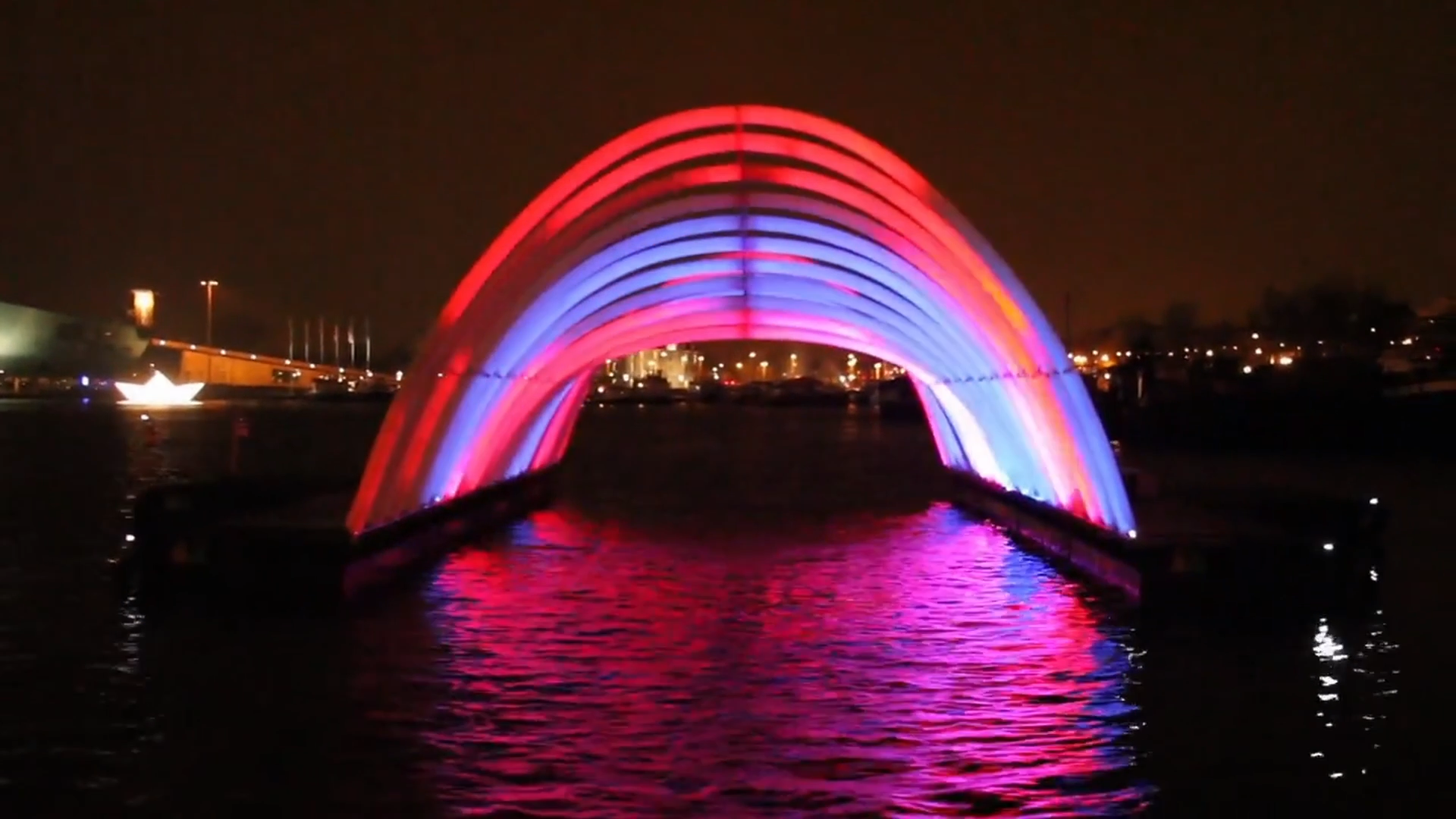 Floating Bridge installation visual 1